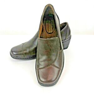 Croft-Barrow sole (sense) ability Womans Brown Slip-On-2.25" Wedge Heels Sz 6.5M